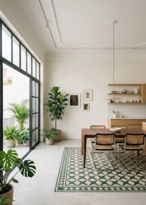 Interior de vivienda remodelada con diseño moderno