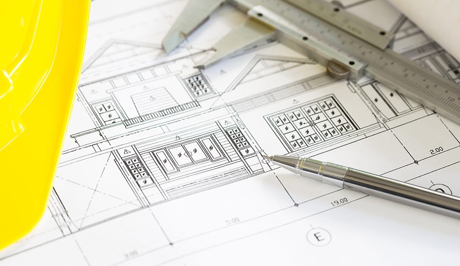 Planta arquitectónica de vivienda residencial con distribución de espacios dimensiones y vanos